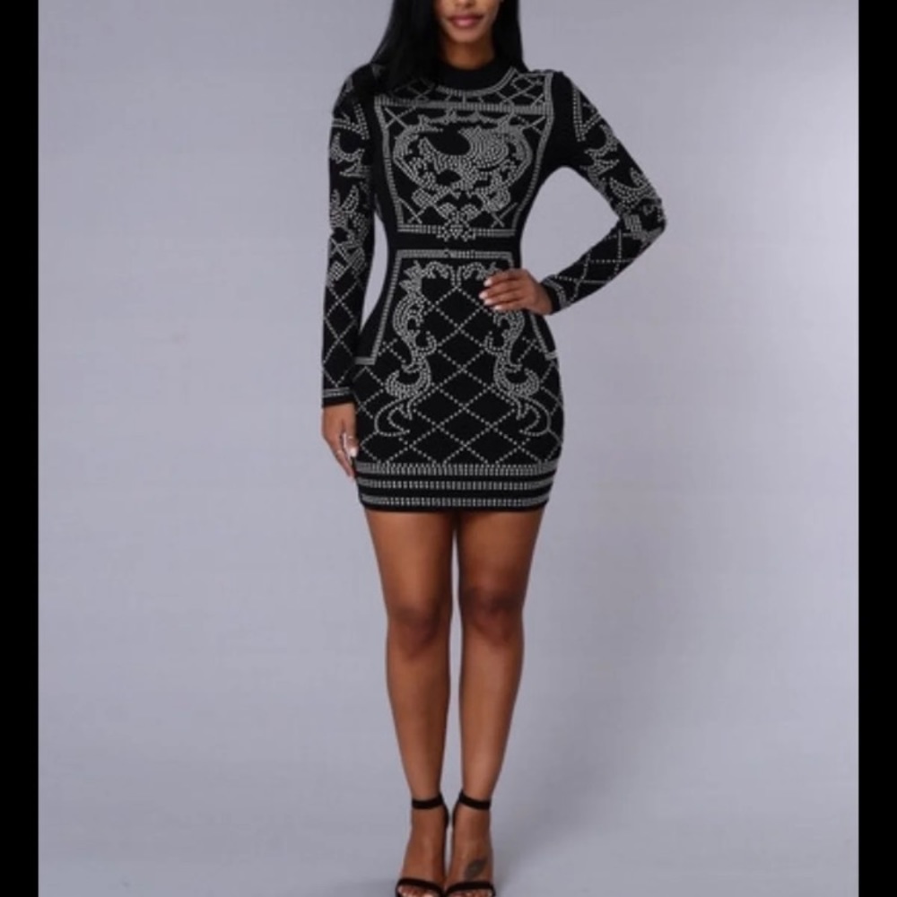 Black Clubwear Sexy Bodycon Dress